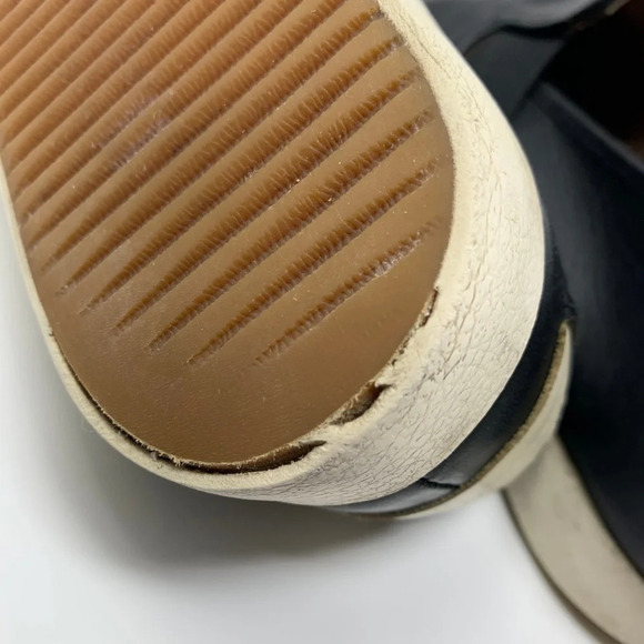 Frye Dylan Slip On Sneakers in Black Leather Size 8.5‎ - Picture 8 of 8